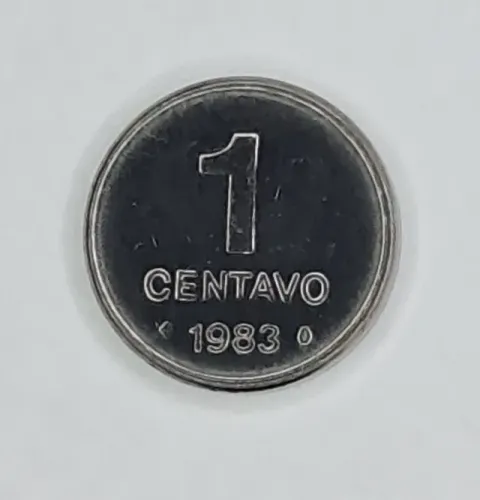 Moeda 1 centavo 1983 Sojinha Flor de Cunho não circulada aço inox