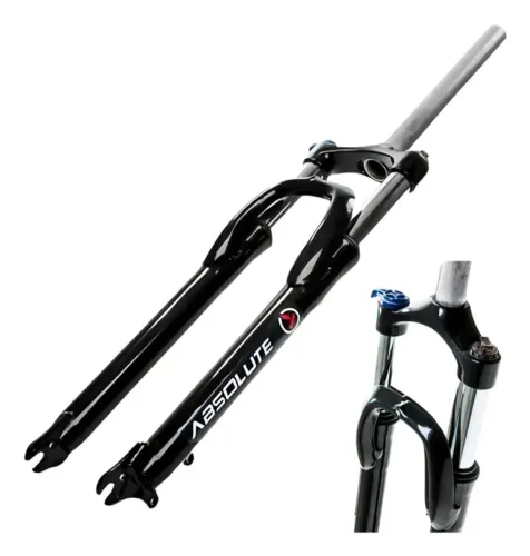 Garfo suspensão bike aro 29 absolut mxfk18 aheadset aço preto 