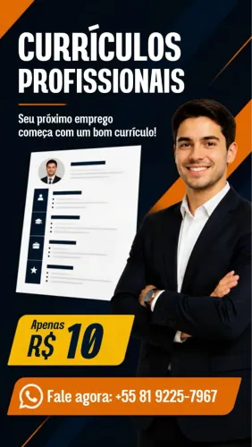 Currículo profissional por apenas 10$