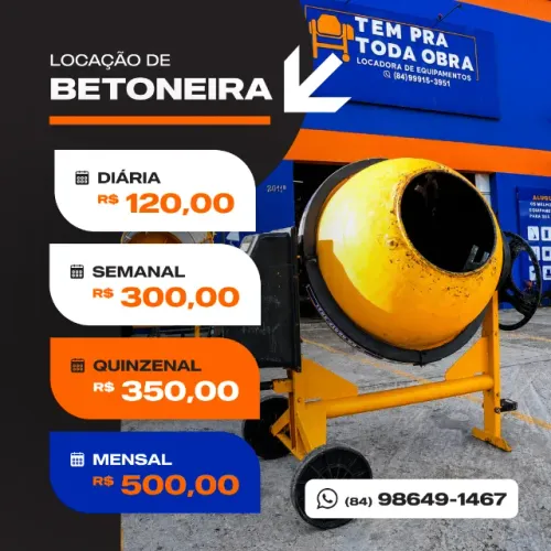 Aluguel de Betoneira 400L