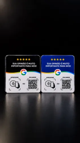 Plaquinhas NFC de avaliação do google