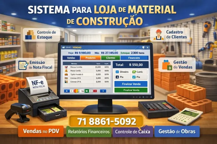 Sistema Completo para Loja de Material de Construção