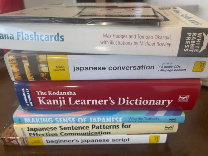 Lote Curso de Japonês-Inglês Importado Dicionario Livros e Flashcards