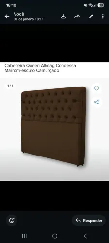 Cabeceira queen allmag condessa marron camurçado