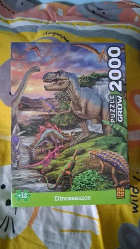 Quebra-cabeça 2000 peças Dinossauros - Grow - Usado