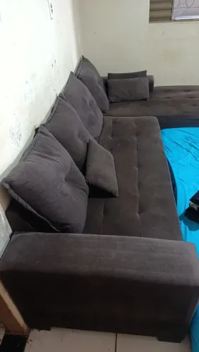 Vendo sofá de canto marrom