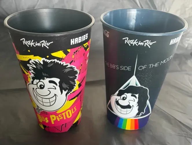 Lote Copos Gênios do Rock Coca-Cola - Rock in Rio/Habibs