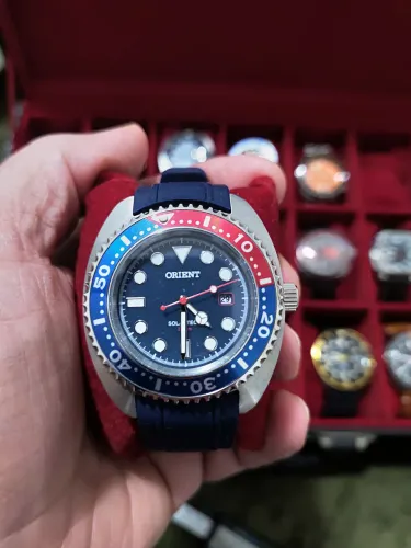 Relógio Orient Solartech Diver "Pepsi" MBSP1037 D1PX - Impecável