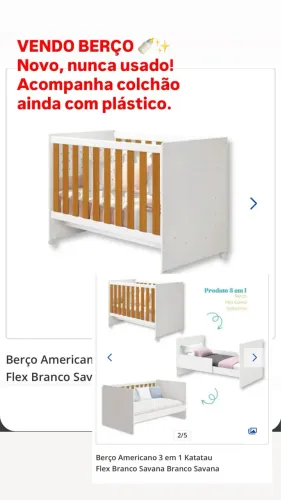 Berço semi novo 