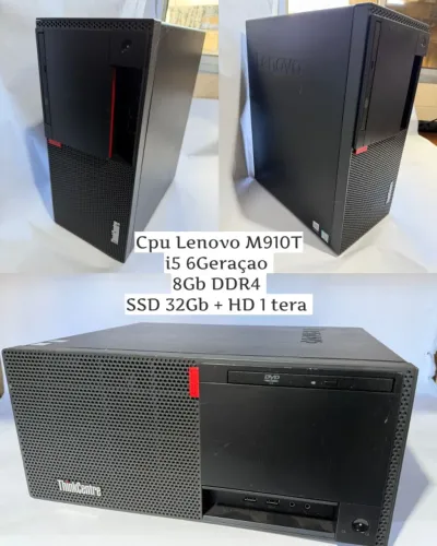 Computador Lenovo Thinkcentre M910T Core i5-6 Geração 8Gb  Ssd32Gb + Hd 1T