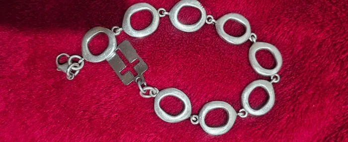 Pulseira Swarovski Prata 925 Original".