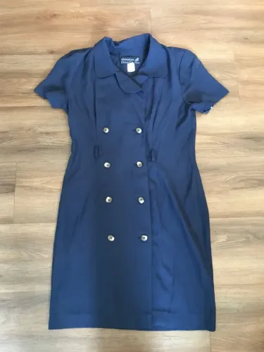 Vestido Azul Midi Tamanho 38