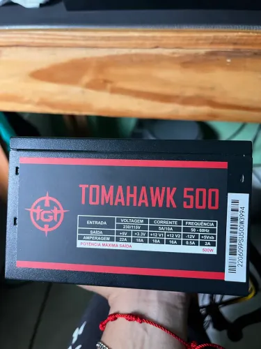 FONTE TGT TOMAHAWK 500W PRETO, TMWK500