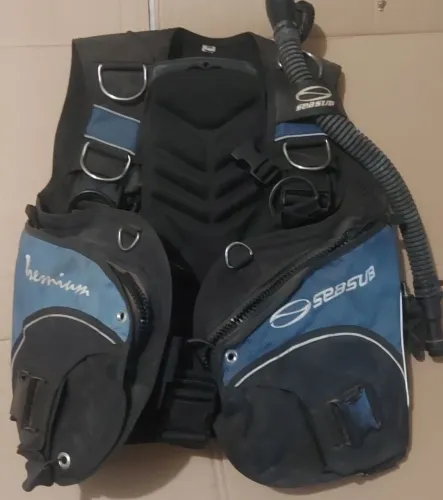 Colete mergulho seasub Premium com suporte do silindro com detalhe