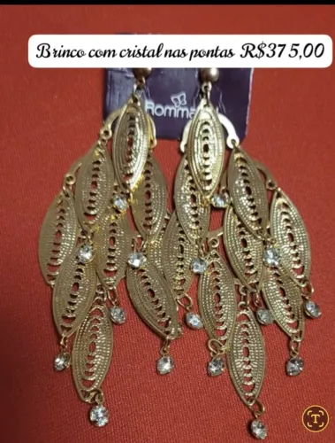 Brinco com Cristal nas Pontas Rommanel