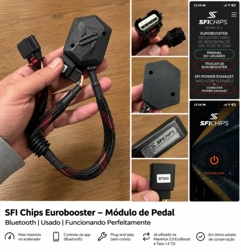 SFI Chips Eurobooster Bluetooth - Módulo Pedal Acelerador