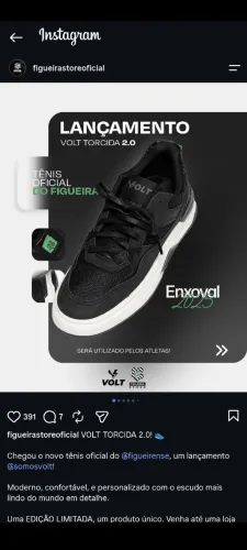 Tênis Volt Edição Limitada Figueirense Masculino Volt N 41 Seminovo