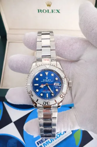RELÓGIO RLX YACHT MASTER FUNDO AZUL AUTOMÁTICO 