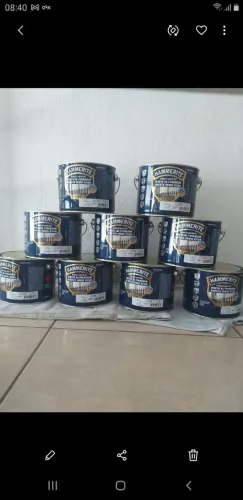 Tinta rhamerit pra portão ,e grades promoções especiais chama 140 reais. 