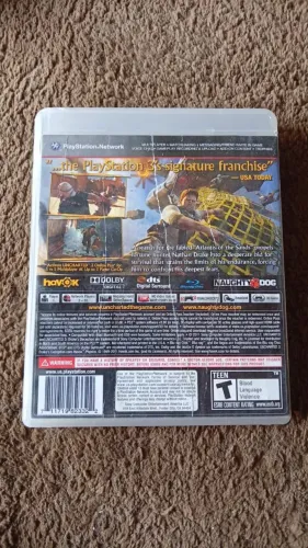 Playstation 3 + jogo físico uncharted3 (sem controles)
