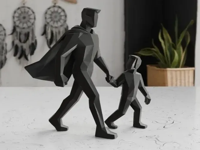 Escultura Super Pai&Filho - 10 cm