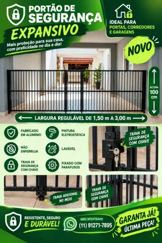 Portão de proteção pra crianças e pets.