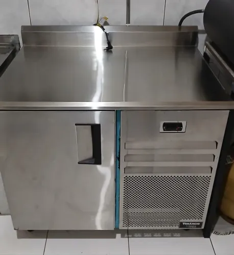 Freezer Refrigerador Bancada de Inox 