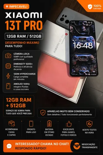 Xiaomi 13T Pro 12/512 - Aceito Trocas