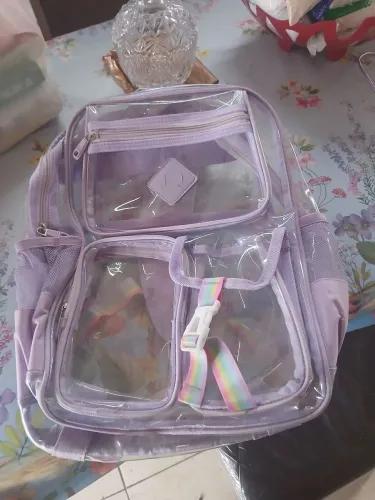 Mochila Lilás Transparente