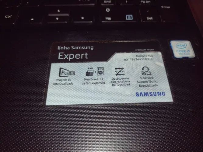 Notebook Samsung i5 7geracao 1tera armazenamento, 4gb ram ddr 4 tela led 15.6 top roda jog