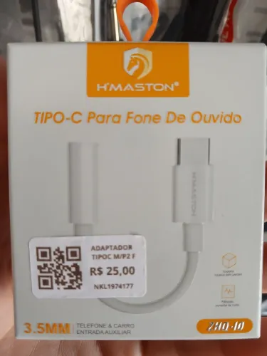 Adaptador para fone de ouvido (tipo C macho / P2 fêmea)