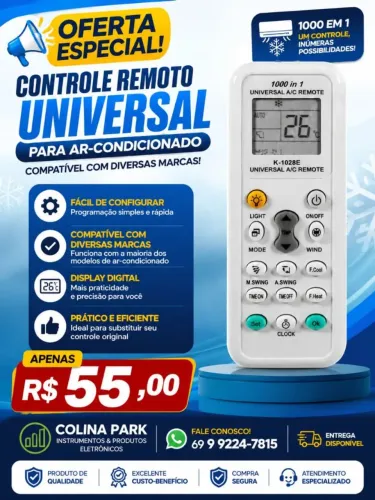 Controle Remoto Universal (Ar Condicionado)