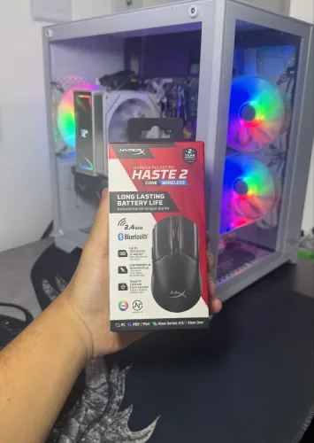 Mouse Gamer HyperX Pulsefire Haste 2 Core Sem Fio - Novo