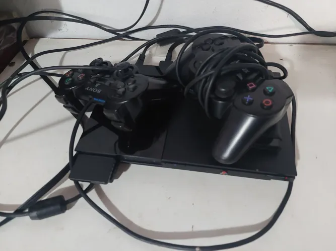 Playstation 2 seminovo 2 controles