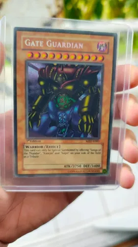 Card Yu-Gi-Oh Gate Guardian MRD-E000 1st Ed (Reverse Secret Rare)