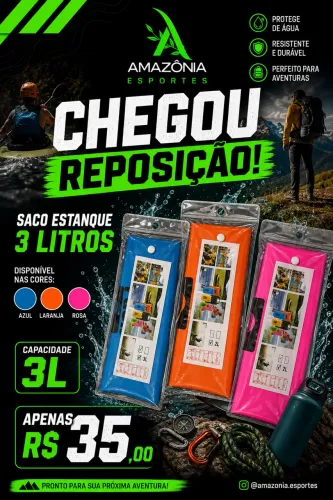 Bolsa estanque impermeável 3L e 5L
