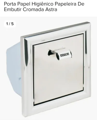 Porta papel higiênico embutir