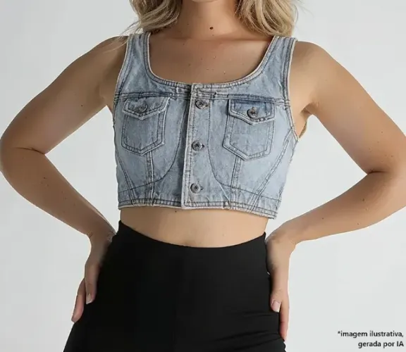Top jeans cropped