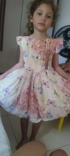 Vestido infantil Jardim Encantado