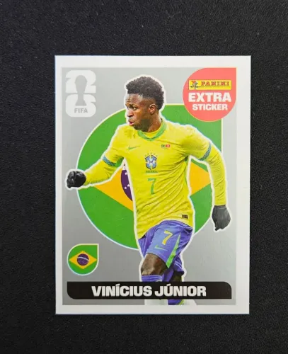 Figurinha Extra Stick Vini Jr Prata - Album da Copa 2026