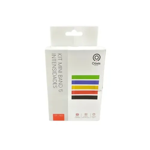 Lacrado Kit Mini Band 5 Intensidades Elástico para Exercicios Oásis OIF-7303