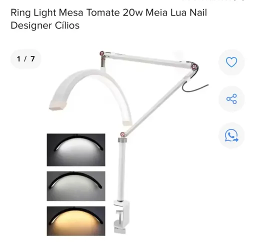Luminária meia lua 