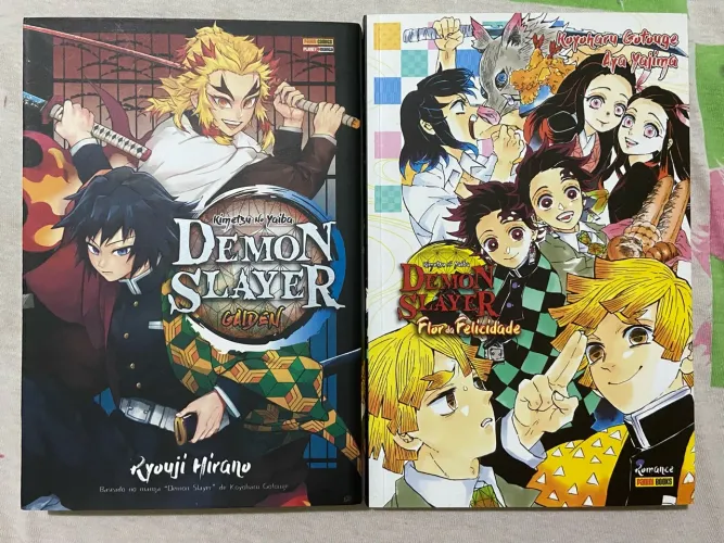 Demon slayer gaiden e flor da felicidade