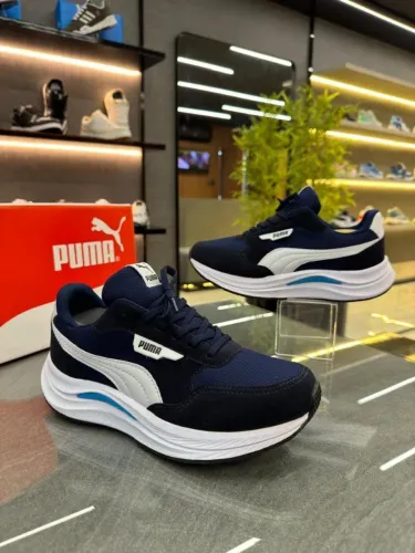 Tênis Puma Lifestyle Navy Blue & White | Design Retrô-Moderno, Conforto Superior Anatomico