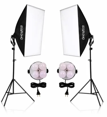 KIT DE ILUMINAÇÃO SOFTBOX - PRATICAMENTE NOVO!