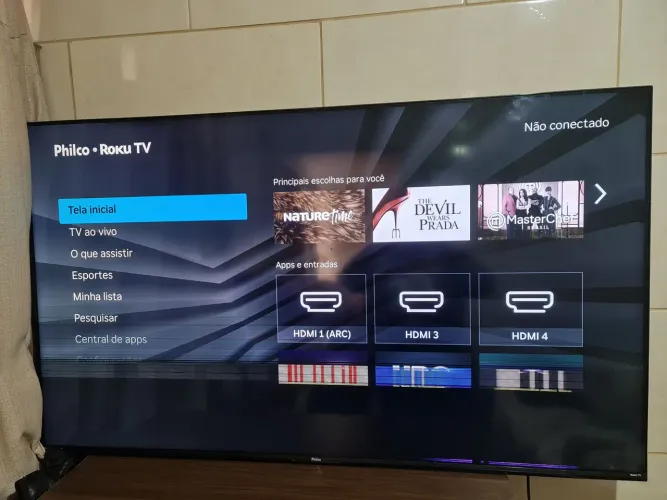 ? TV PHILCO 58" 4K ROKU TV - FUNCIONANDO COM DEFEITO NA TELA