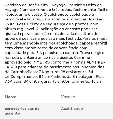 Vendo carinho de bebe com bebê conforto 