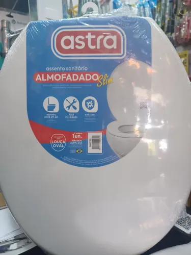 Assento almofadado branco astra