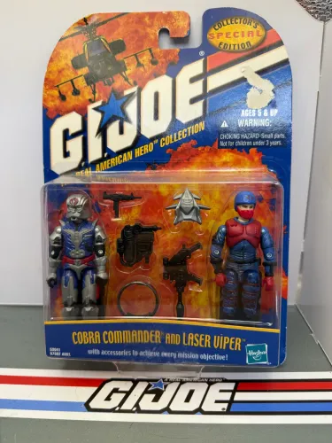  Gi Joe Cobra Commander e Laser Viper - 2001 - Comandos em ação 