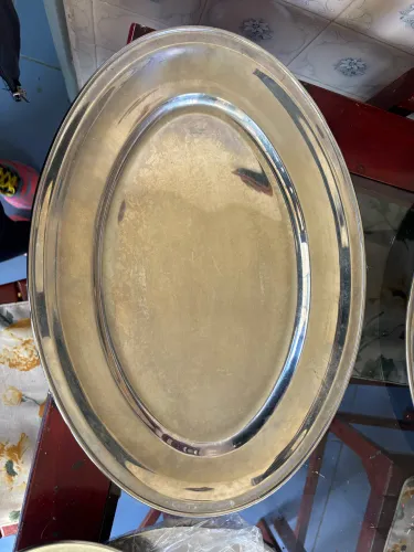Conjunto de travessas aço inox 18/10 - riva - nunca usado - pequena, média e grande